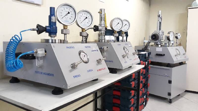 Bancada de teste para válvulas pneumáticas